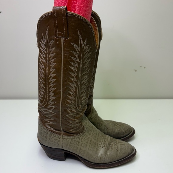 Nocona Mens 7.5 Texas Rockabilly Rodeo Western Boots Vintage Texas Made in USA - Picture 7 of 14